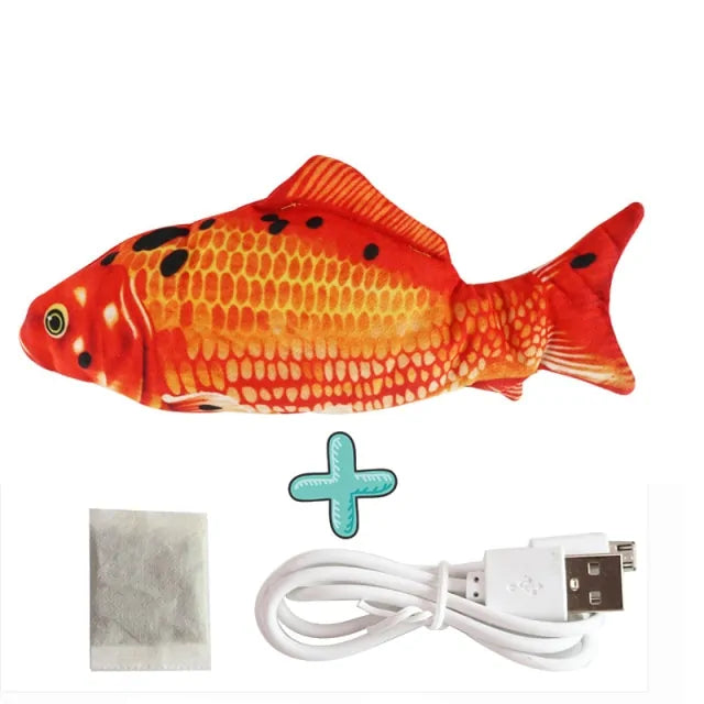 jumping fish cat toy