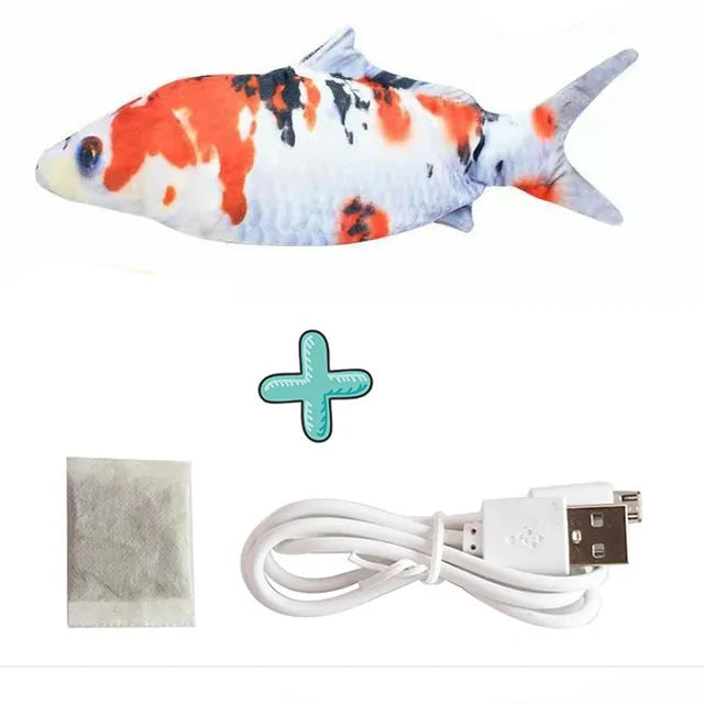 jumping fish cat toy