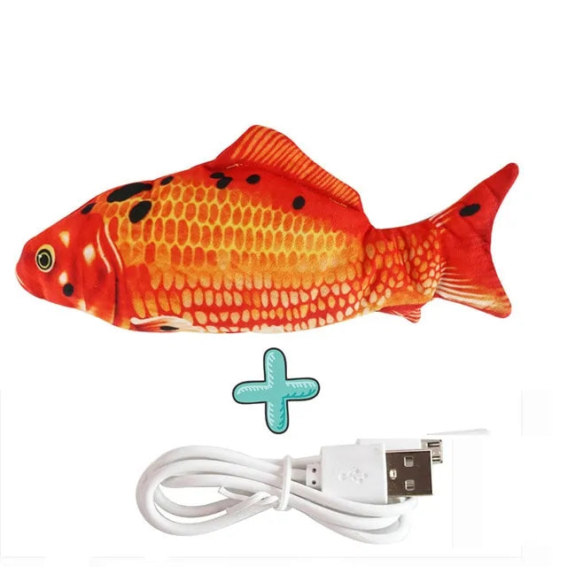 jumping fish cat toy