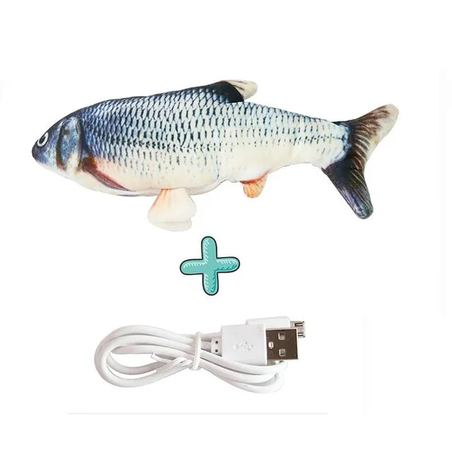 jumping fish cat toy