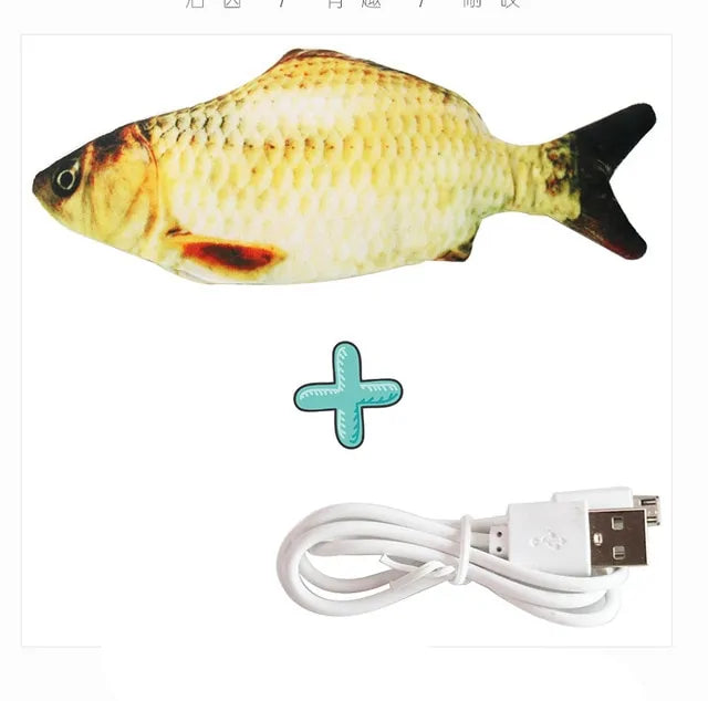 jumping fish cat toy