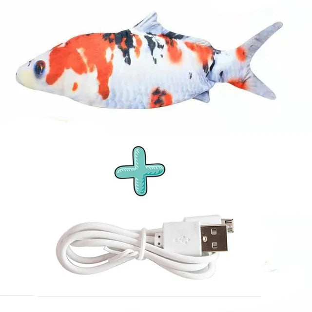 jumping fish cat toy